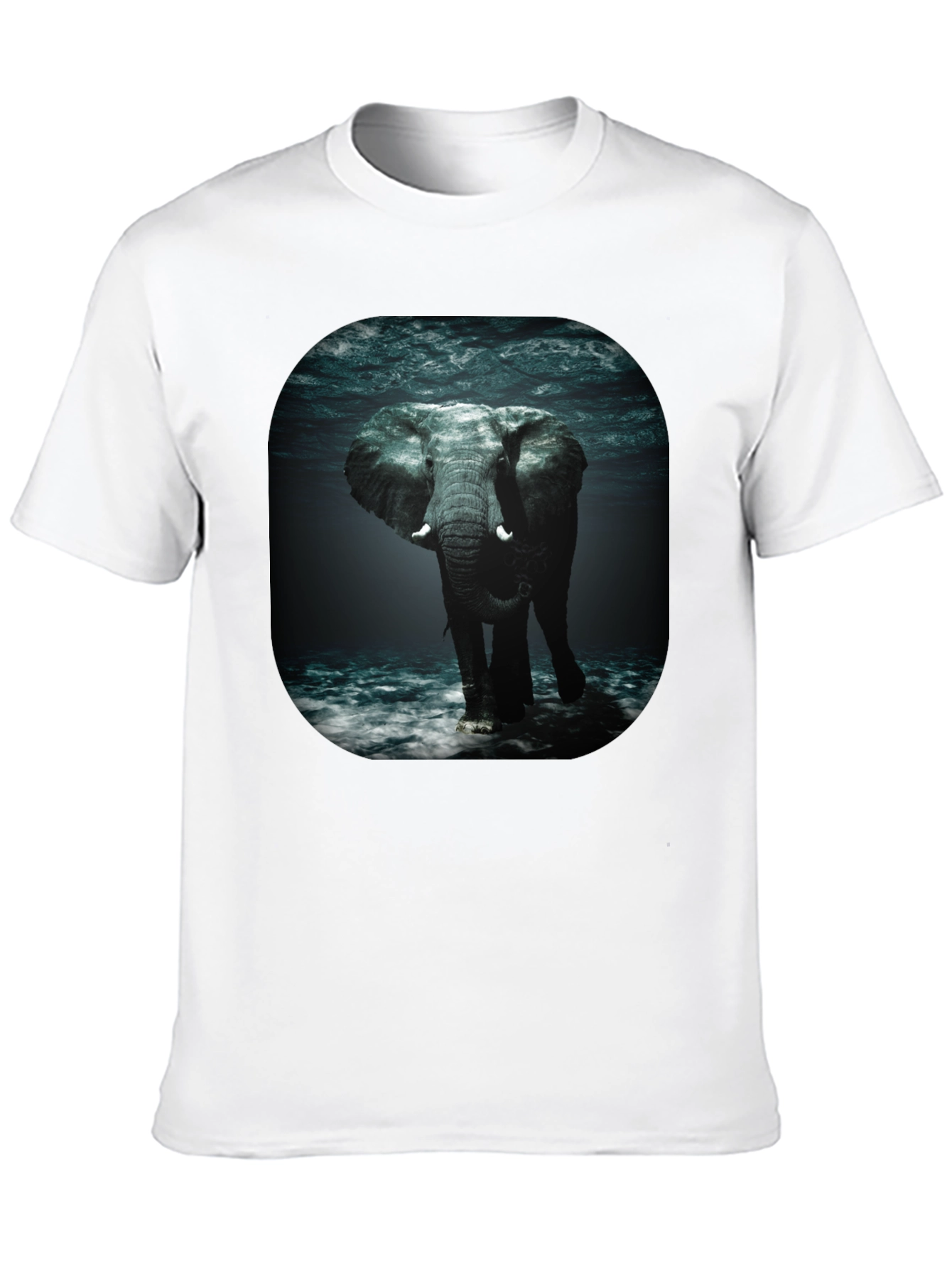 Elephant Underwater Black T-Shirt