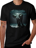 Elephant Underwater Black T-Shirt