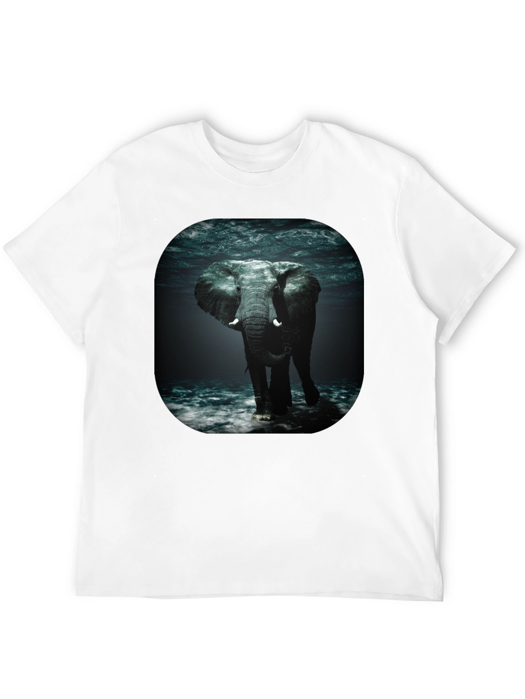 Elephant Underwater Black T-Shirt
