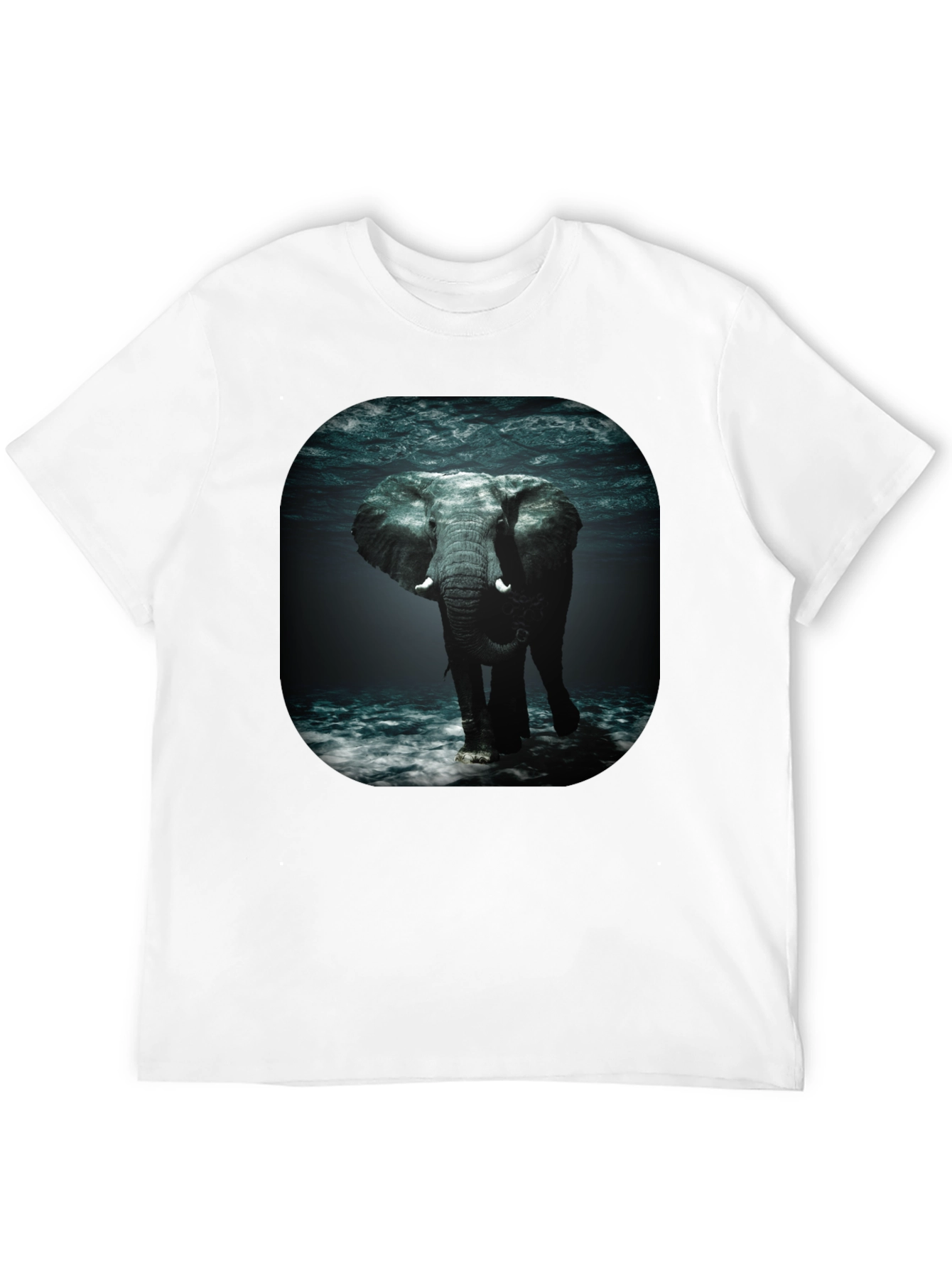 Elephant Underwater Black T-Shirt