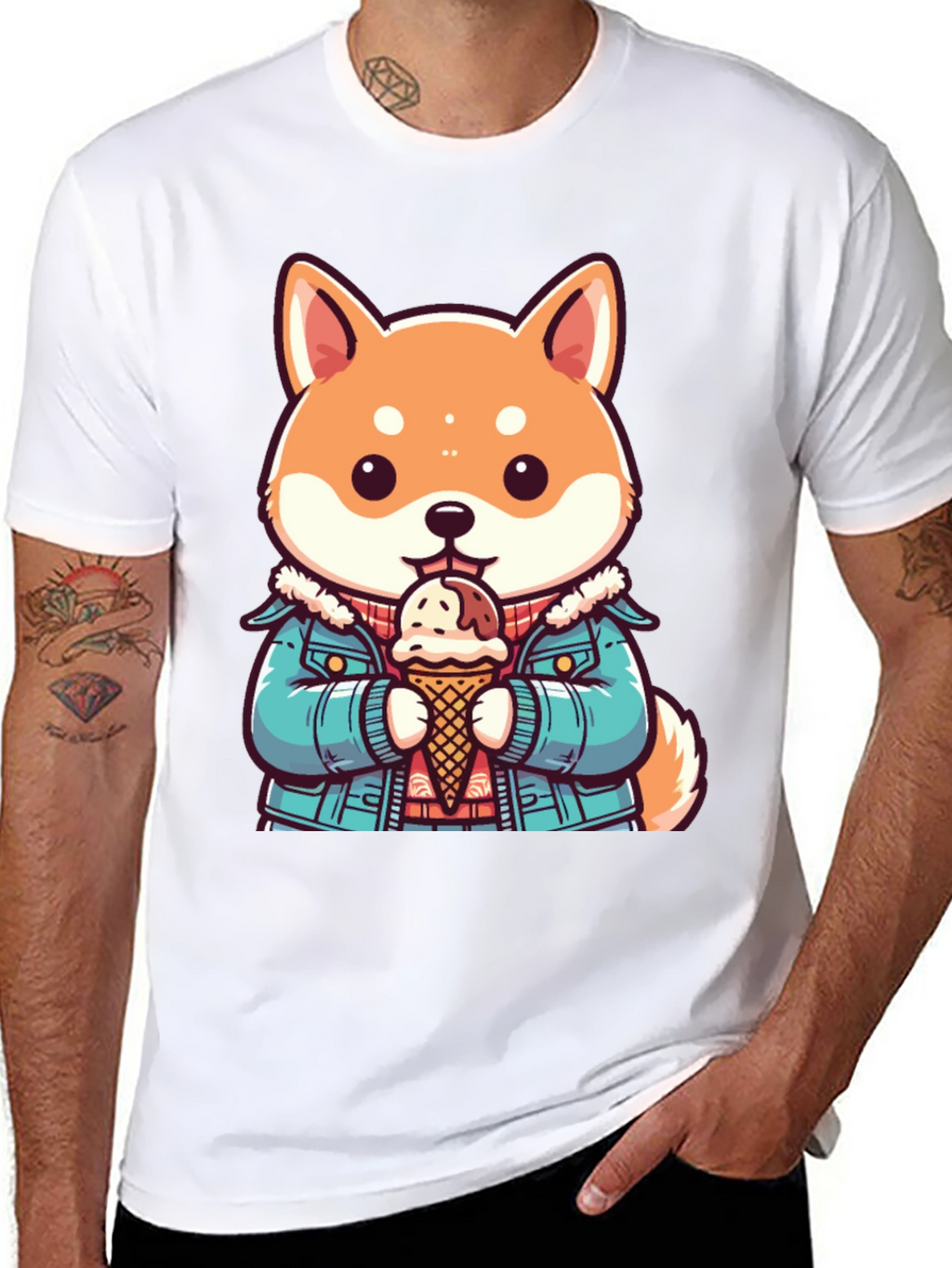 Shiba Inu Ice Cream T-Shirt