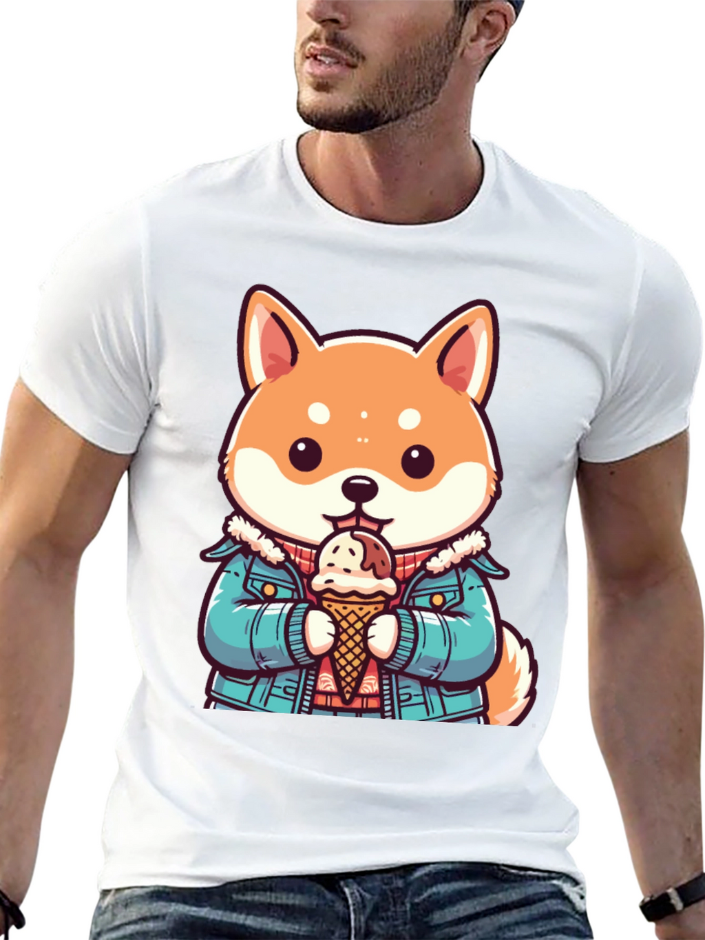 Shiba Inu Ice Cream T-Shirt