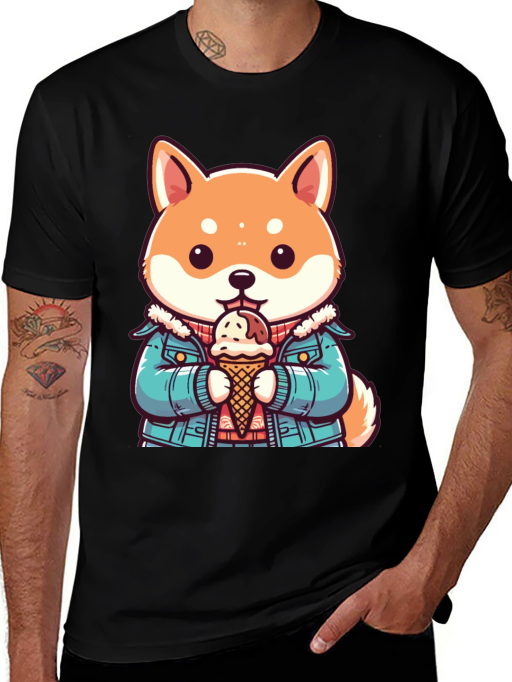 Shiba Inu Ice Cream T-Shirt