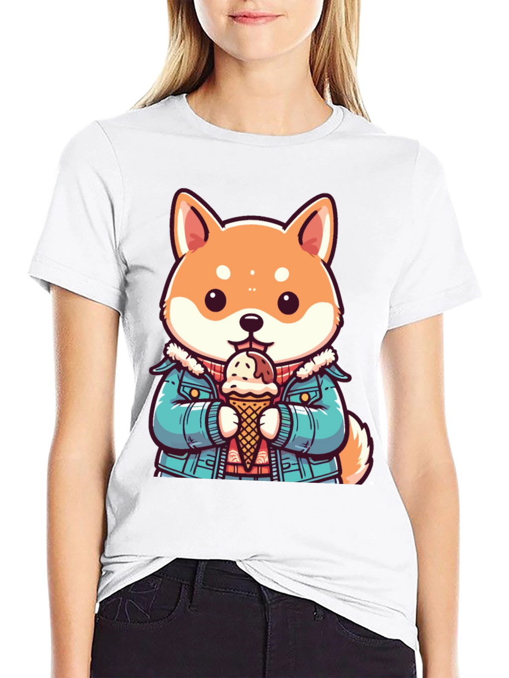 Shiba Inu Ice Cream T-Shirt