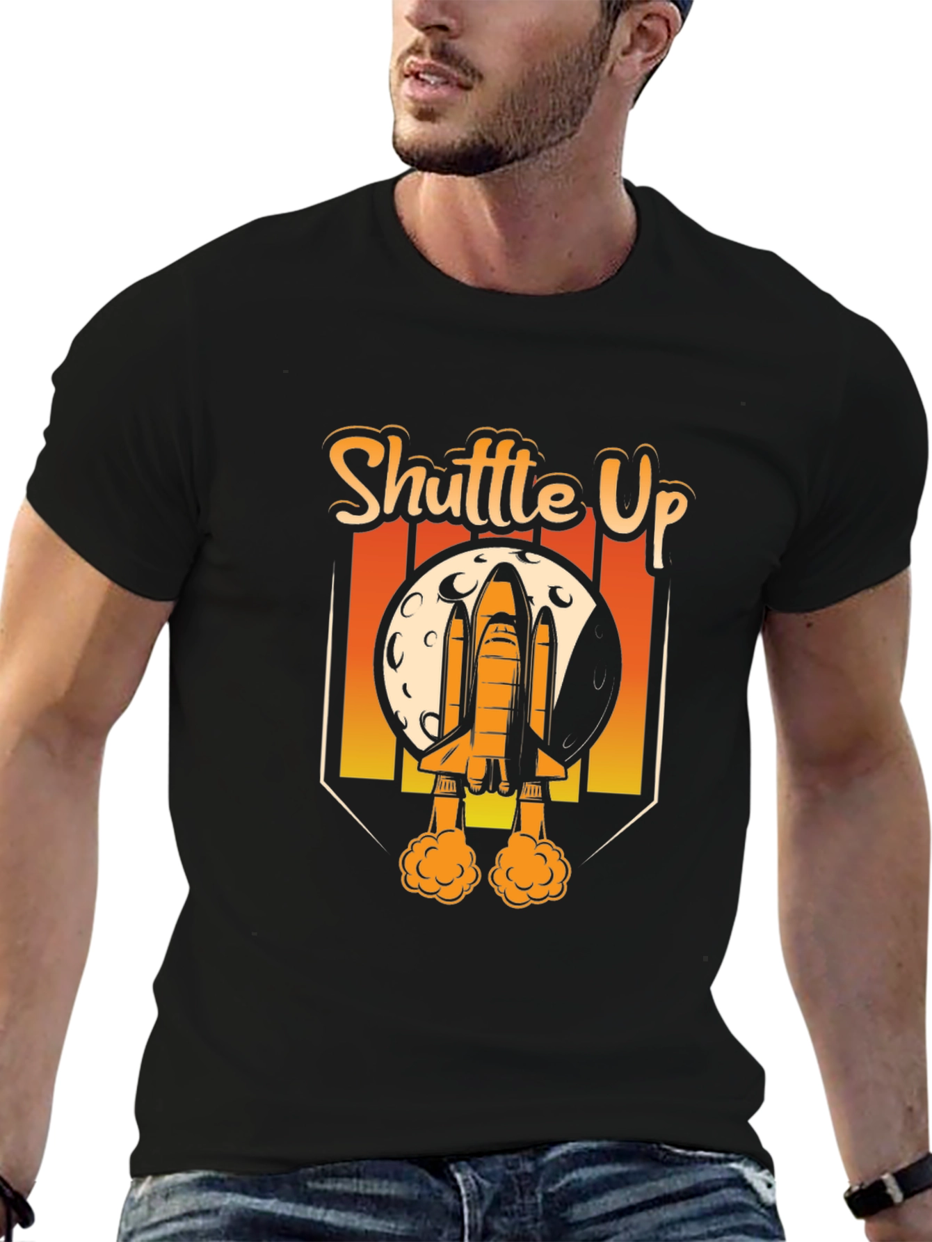 Shuttle Up! Graphic T-Shirt - Space Design Tee