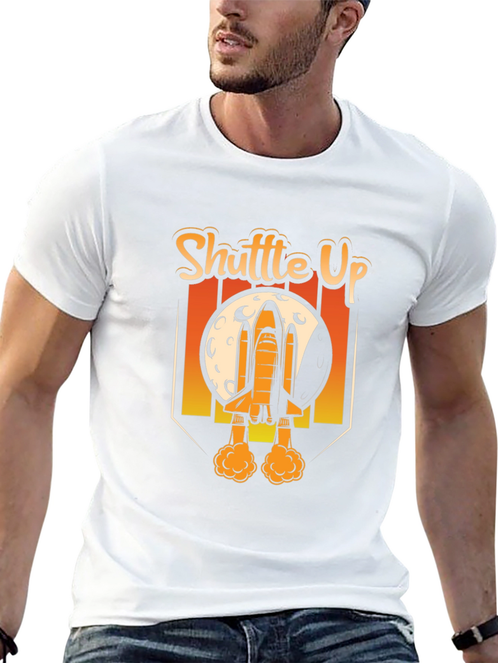Shuttle Up! Graphic T-Shirt - Space Design Tee