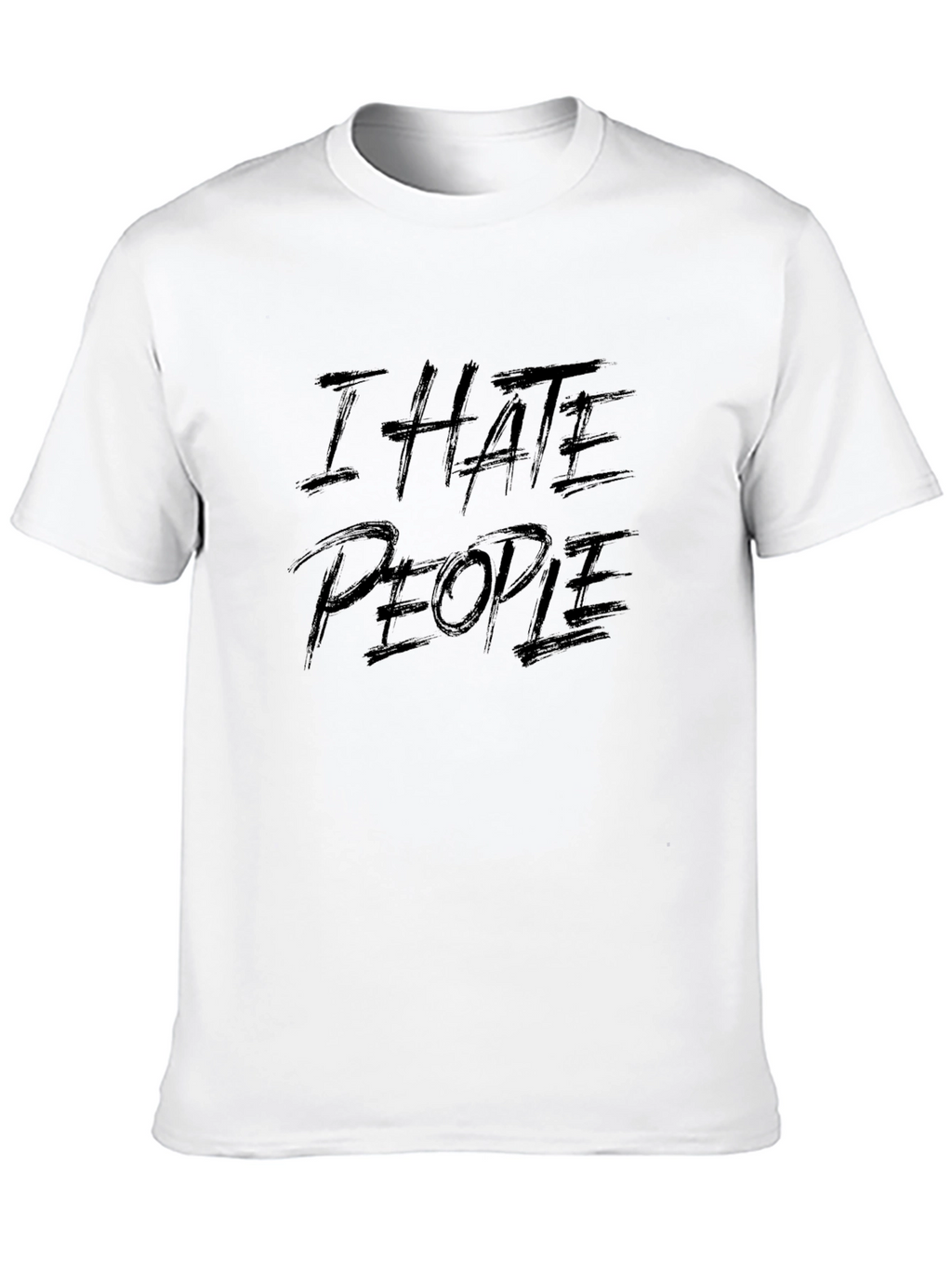 I Hate People Graphic Tee - Black Cotton T-Shirt