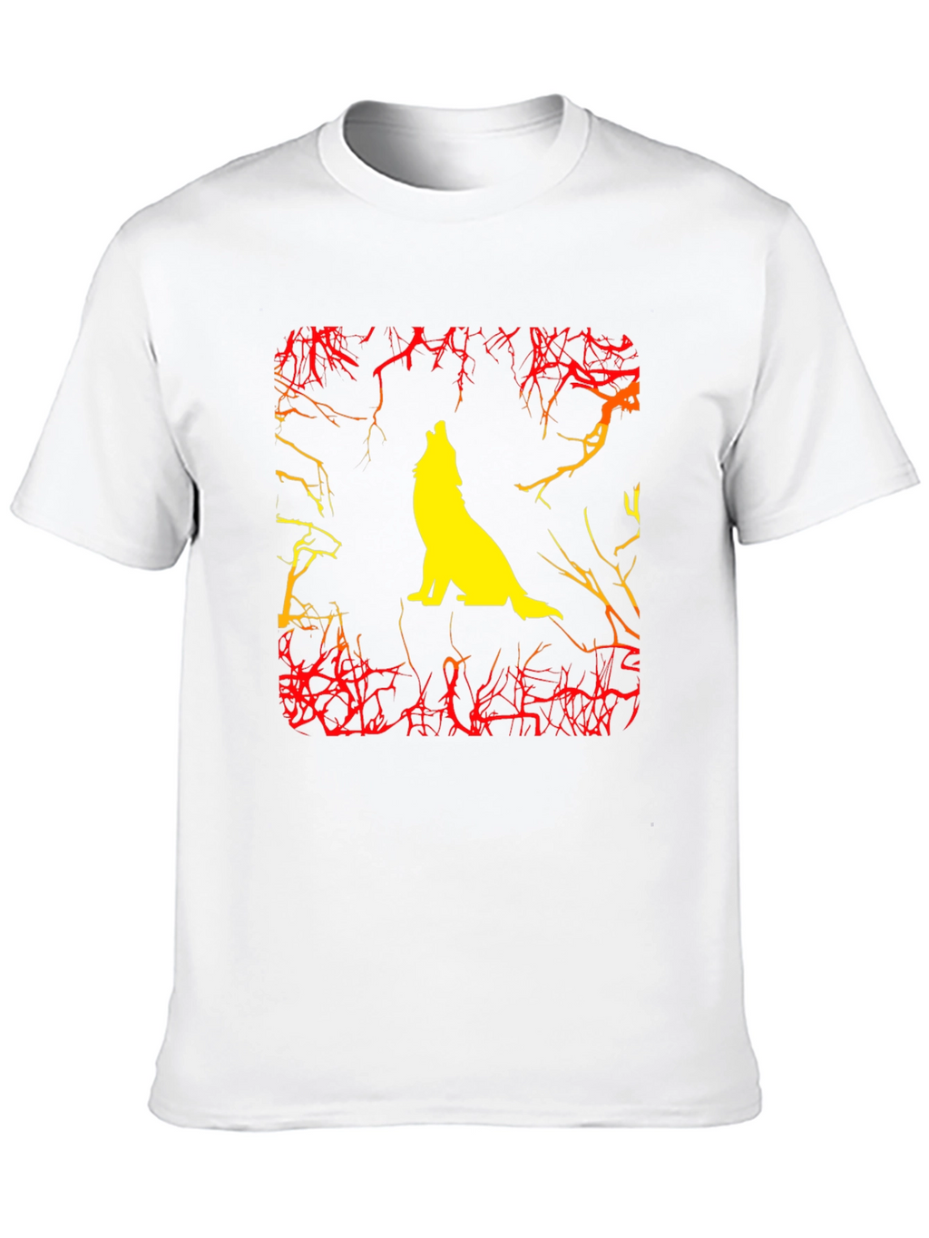 Wolf Howling Graphic Black T-Shirt