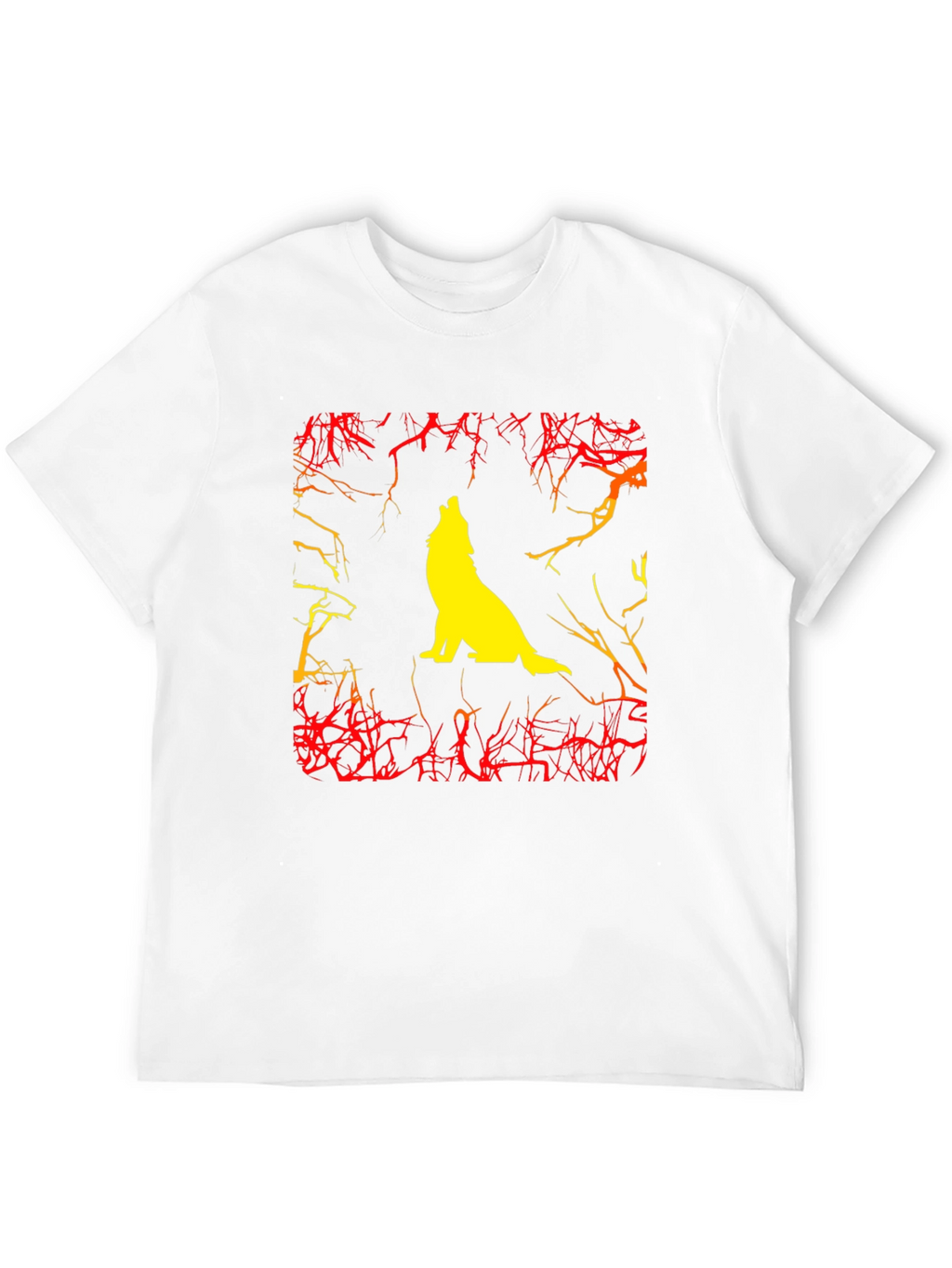 Wolf Howling Graphic Black T-Shirt