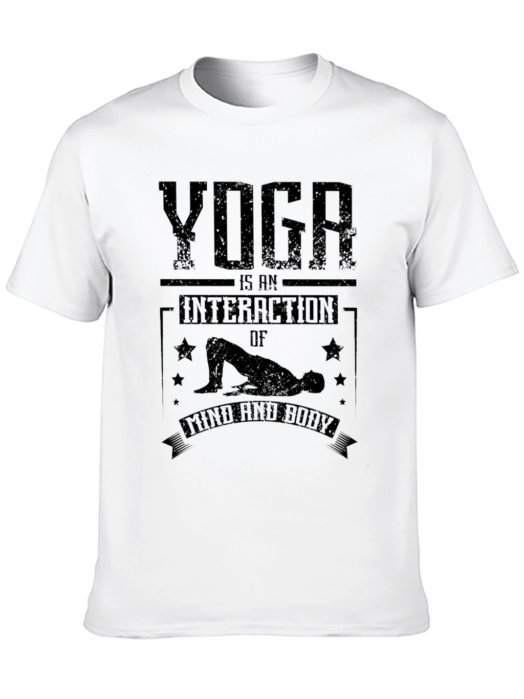 Yoga Interaction Mind & Body Black T-Shirt