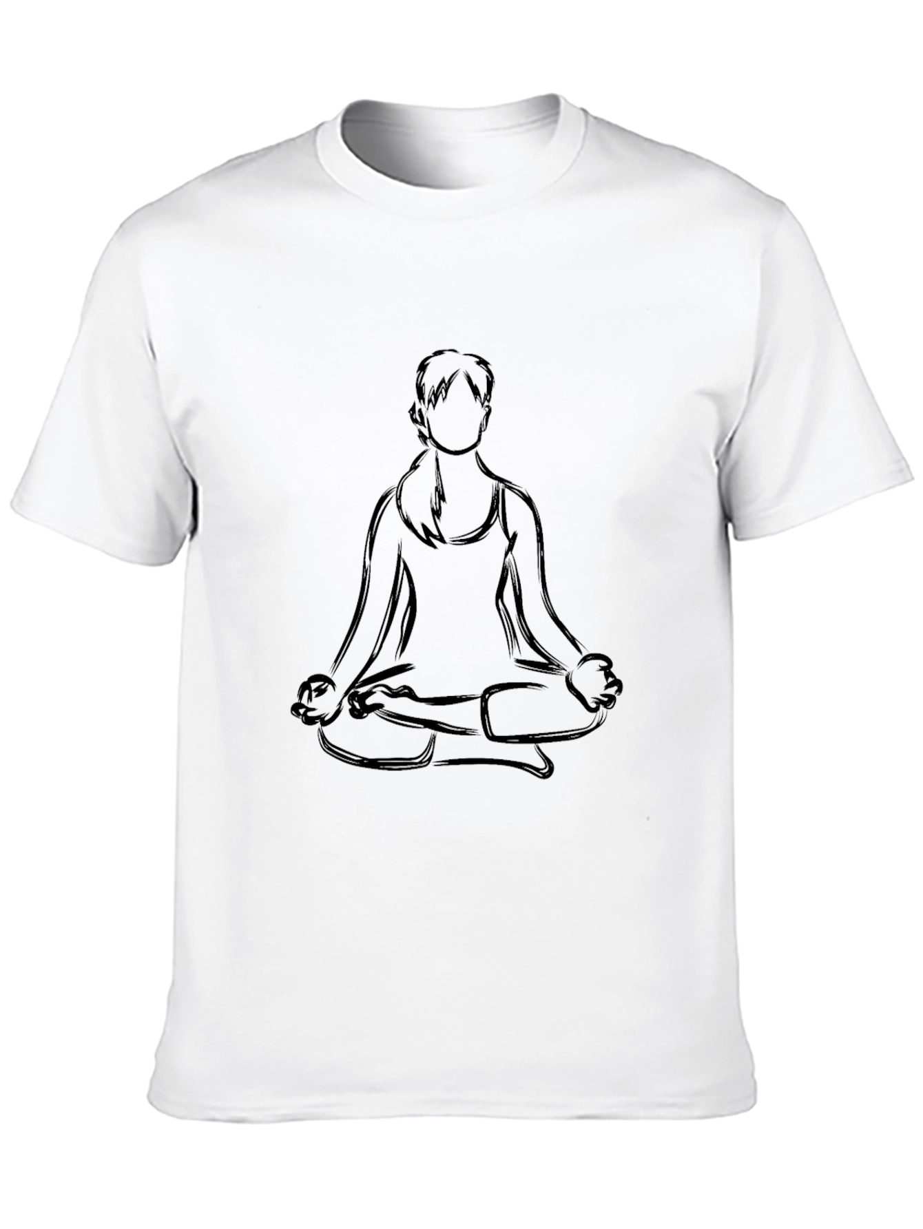 Yoga Pose T-Shirt - Relaxed Fit Black Tee
