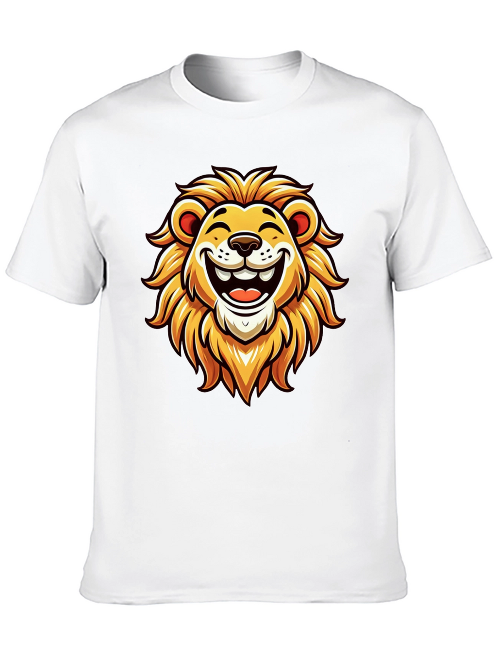 Lion Graphic Tee - Black Cotton T-Shirt