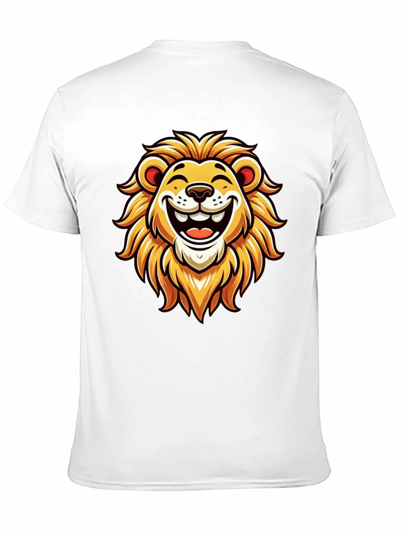 Lion Graphic Tee - Black Cotton T-Shirt