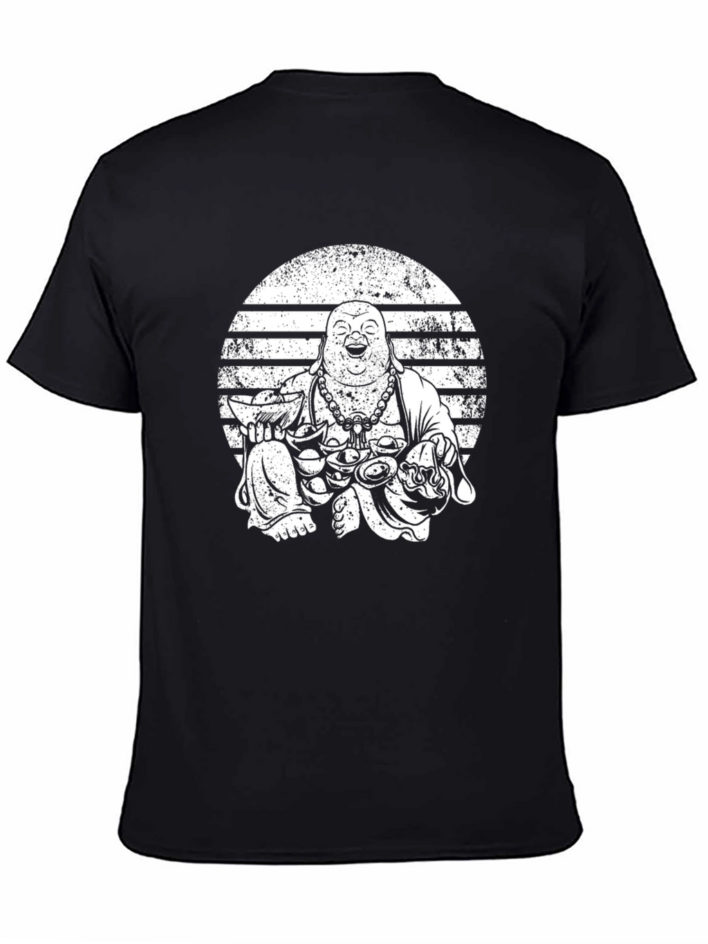 Laughing Buddha Graphic Black T-Shirt