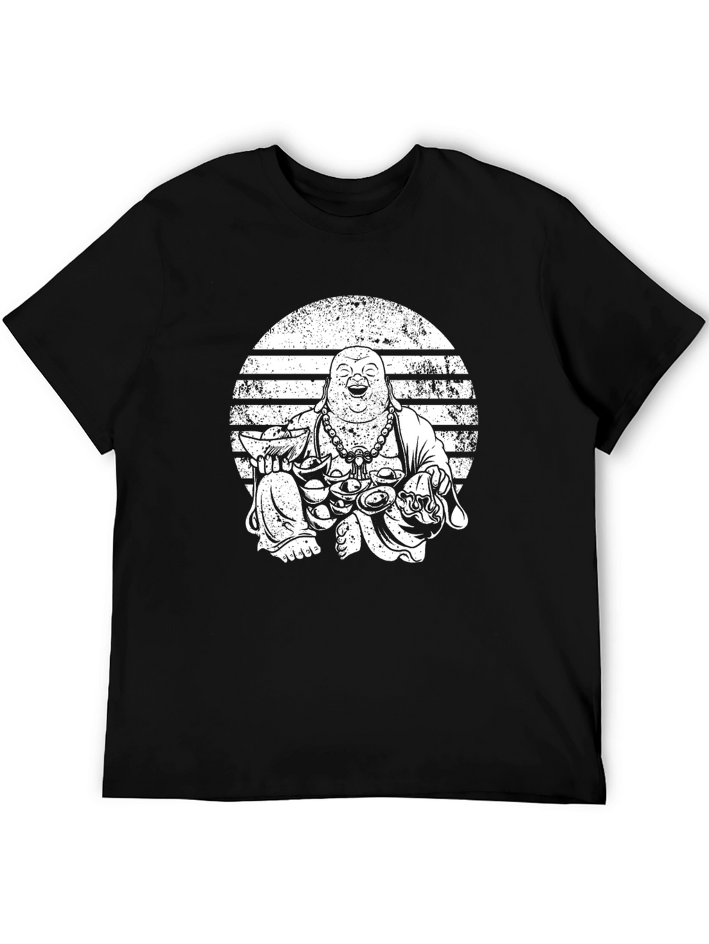 Laughing Buddha Graphic Black T-Shirt