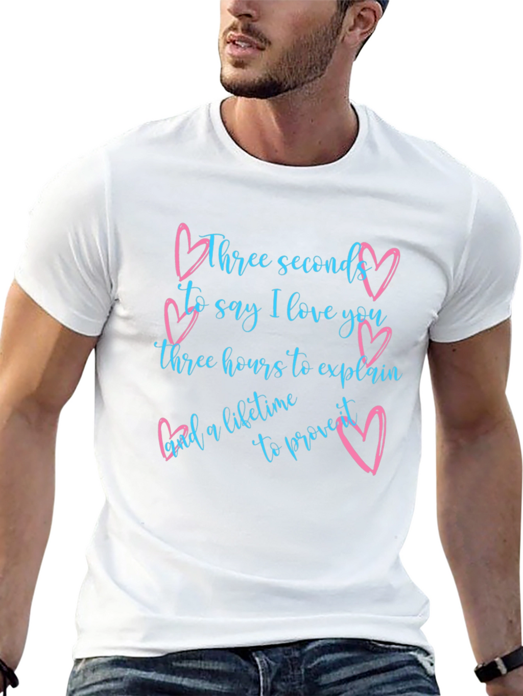 Love Quote Graphic Tee - Three Seconds Lifetime