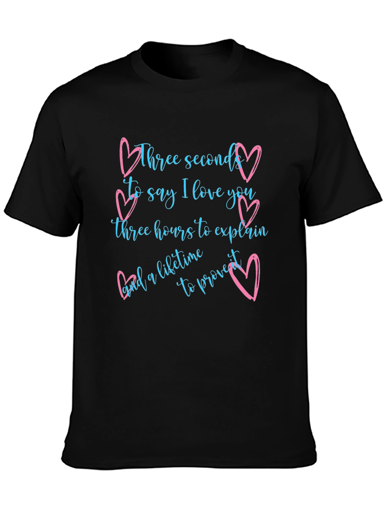 Love Quote Graphic Tee - Three Seconds Lifetime