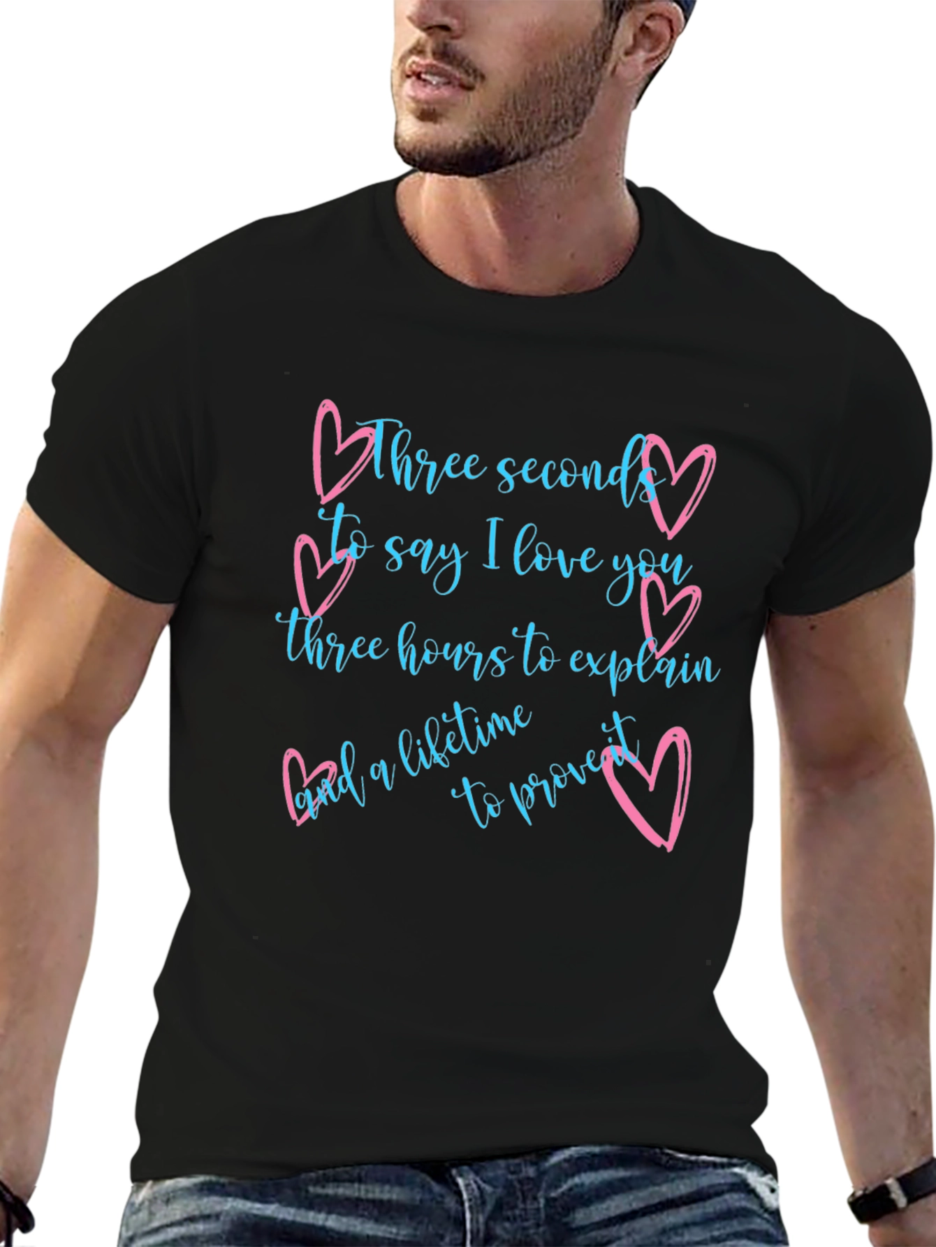 Love Quote Graphic Tee - Three Seconds Lifetime