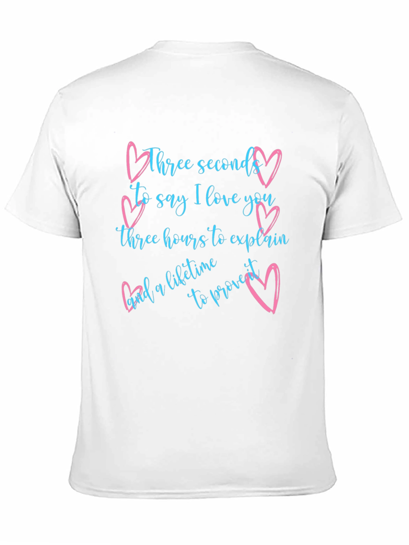 Love Quote Graphic Tee - Three Seconds Lifetime