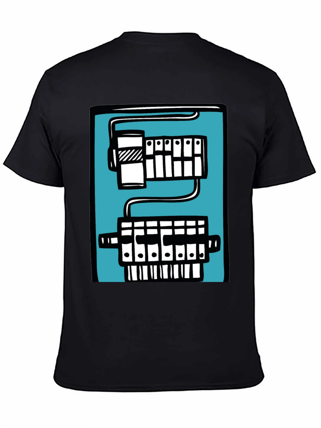 Circuit Board Graphic Tee - Black