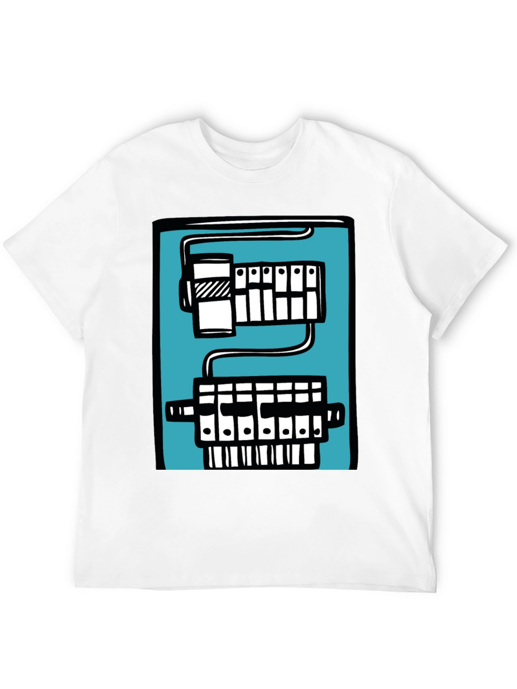 Circuit Board Graphic Tee - Black