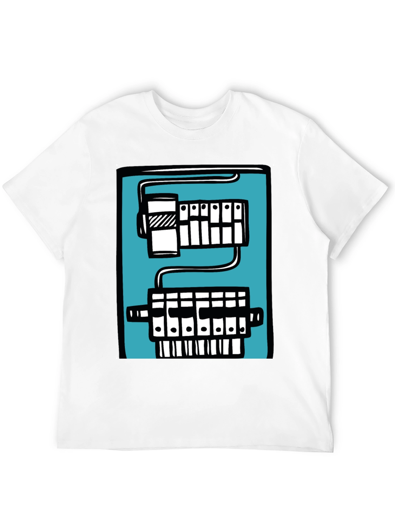 Circuit Board Graphic Tee - Black