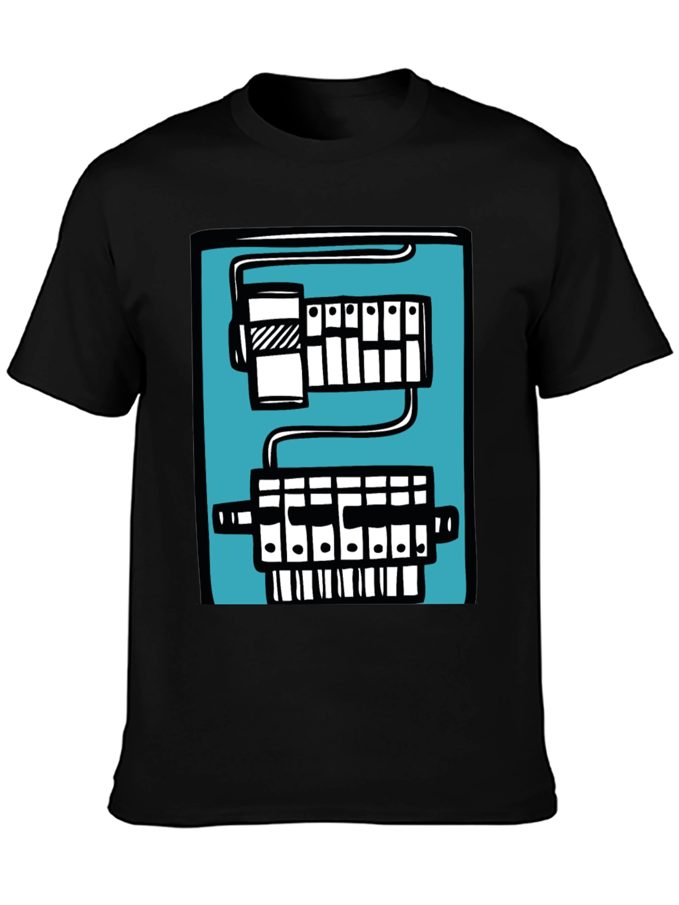 Circuit Board Graphic Tee - Black