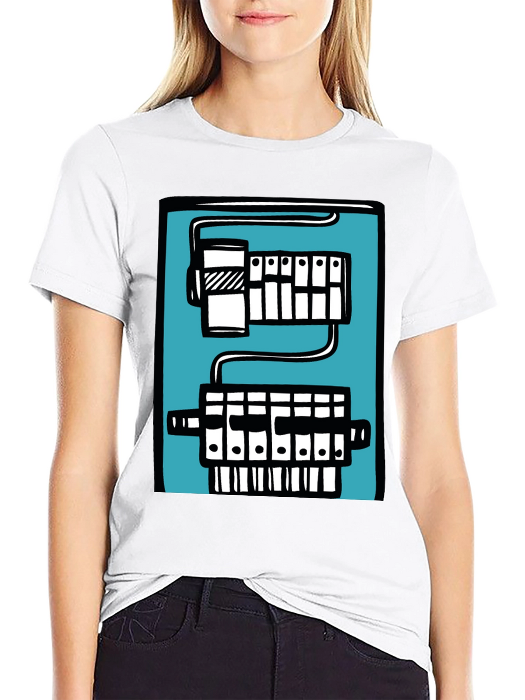 Circuit Board Graphic Tee - Black