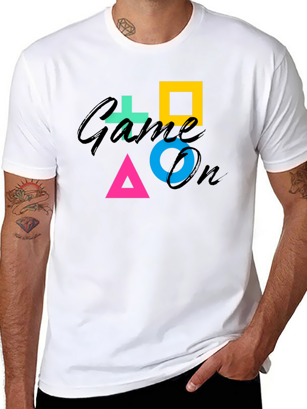 Game On Symbol Black T-Shirt