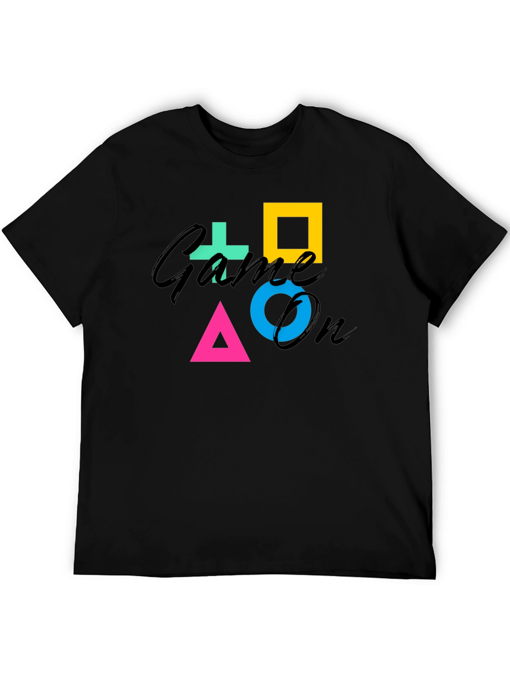 Game On Symbol Black T-Shirt