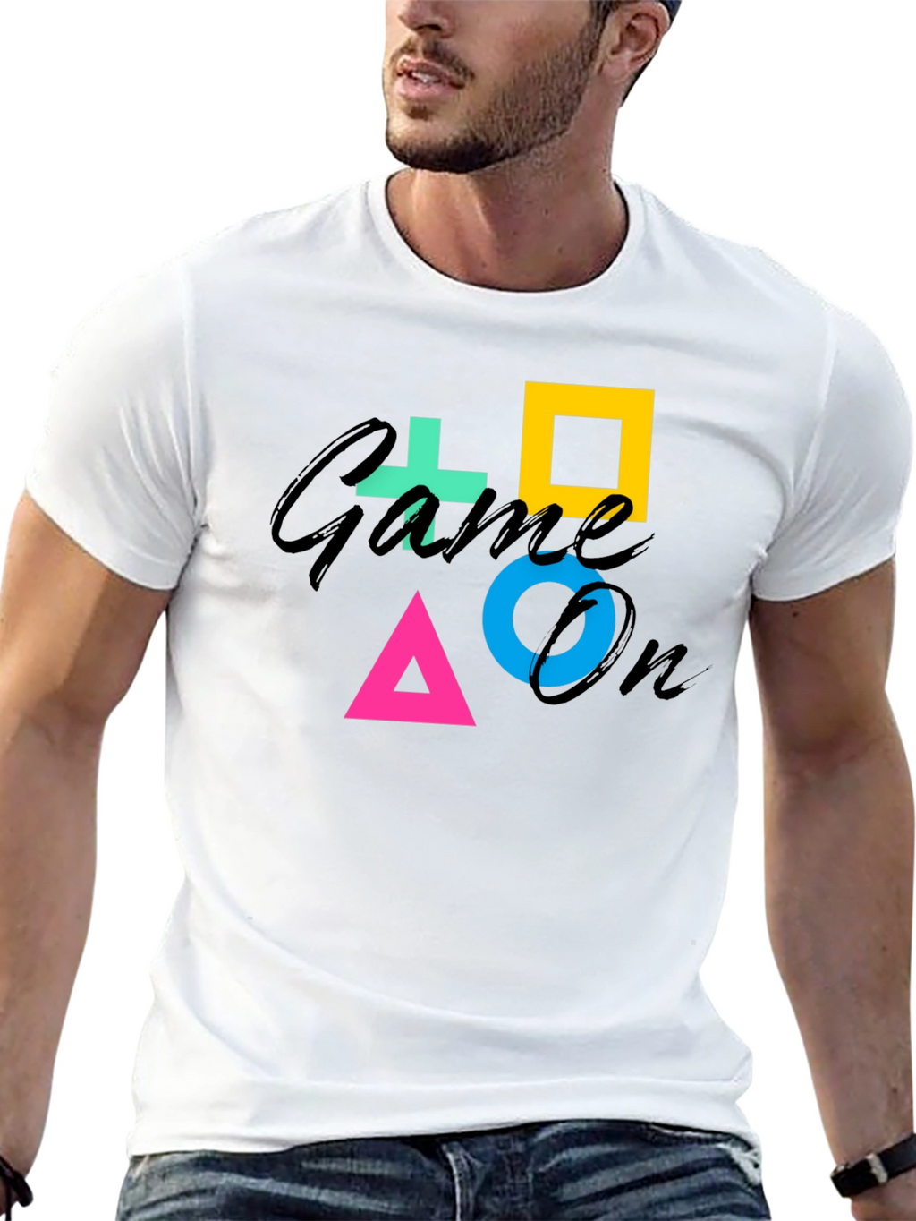 Game On Symbol Black T-Shirt