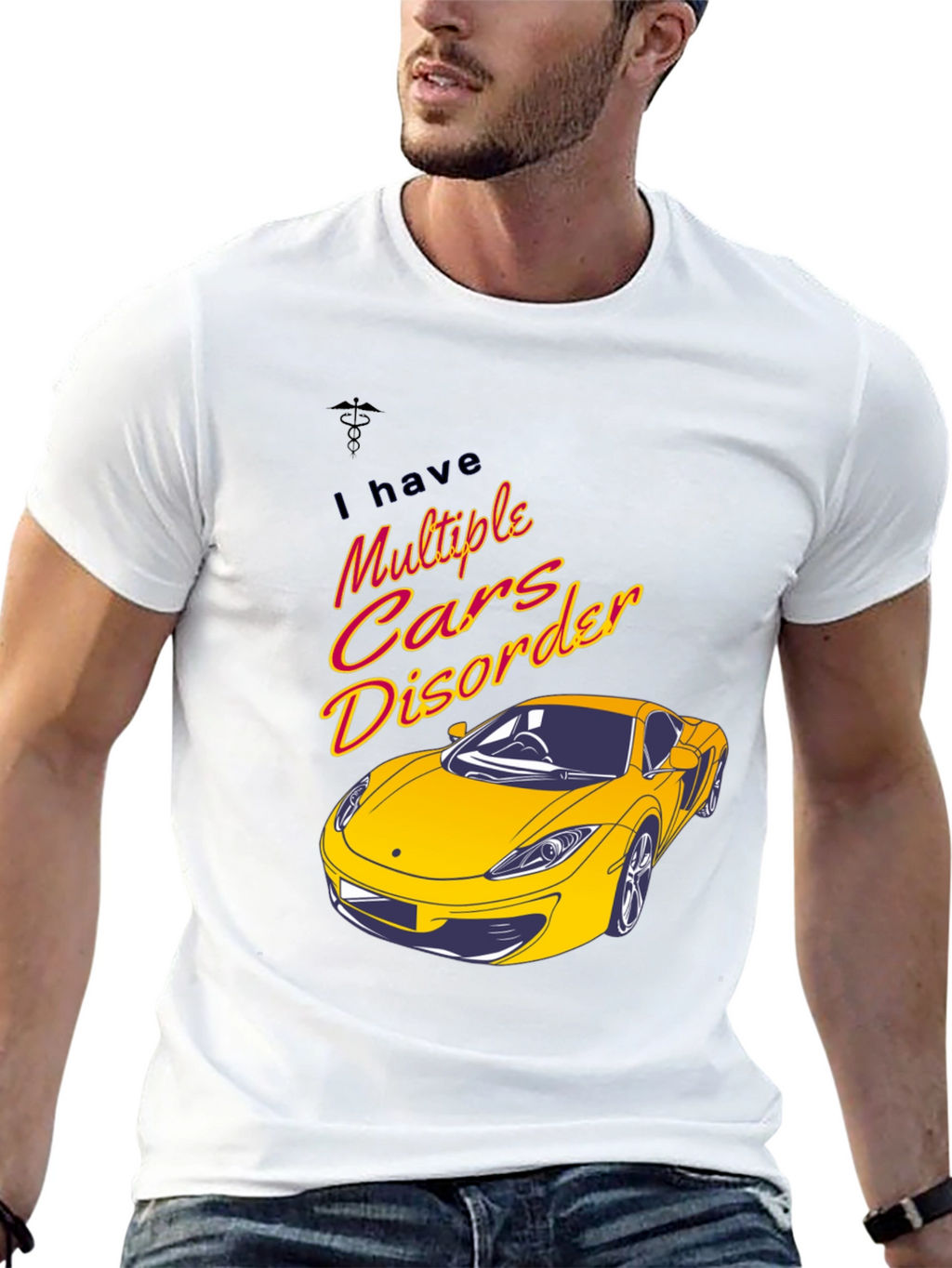Multiple Cars Disorder Black Graphic T-Shirt