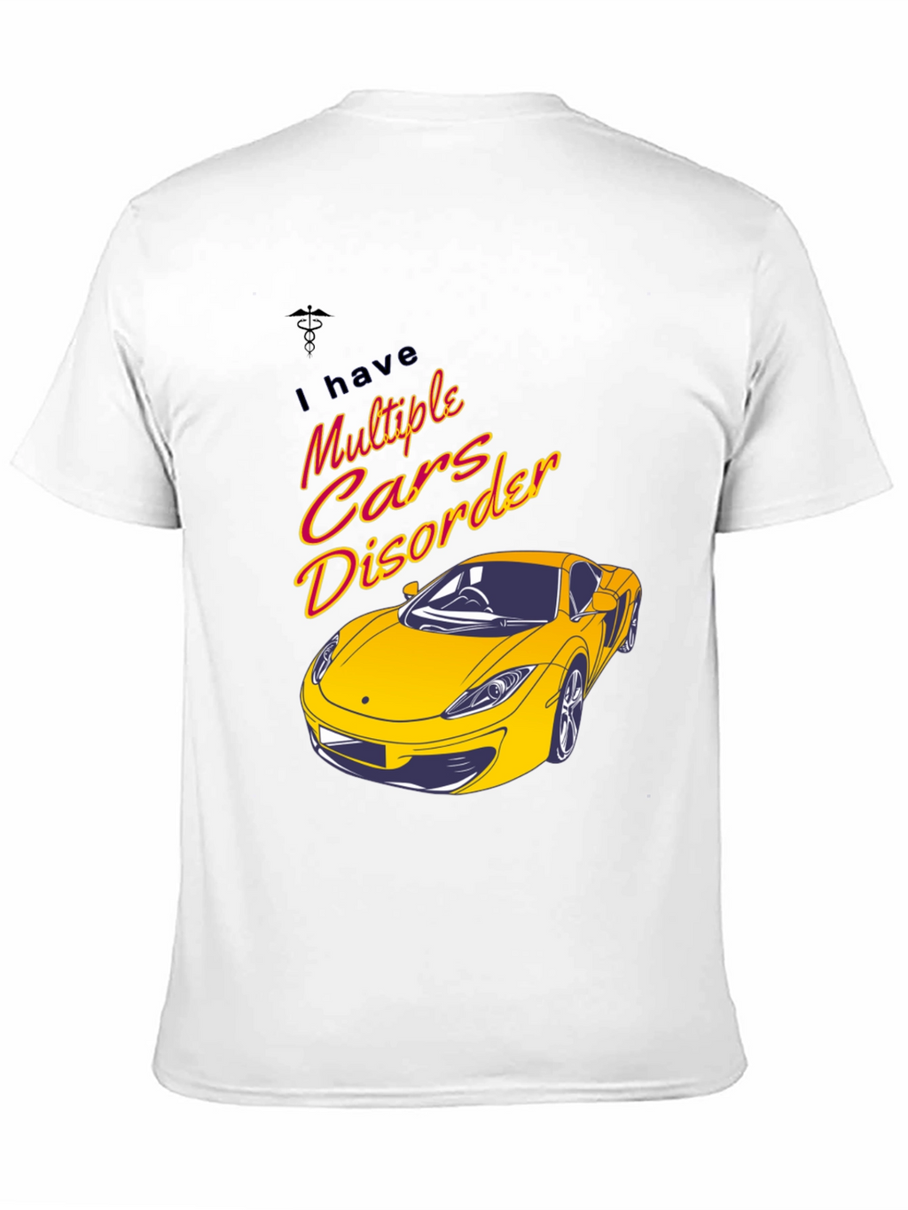 Multiple Cars Disorder Black Graphic T-Shirt
