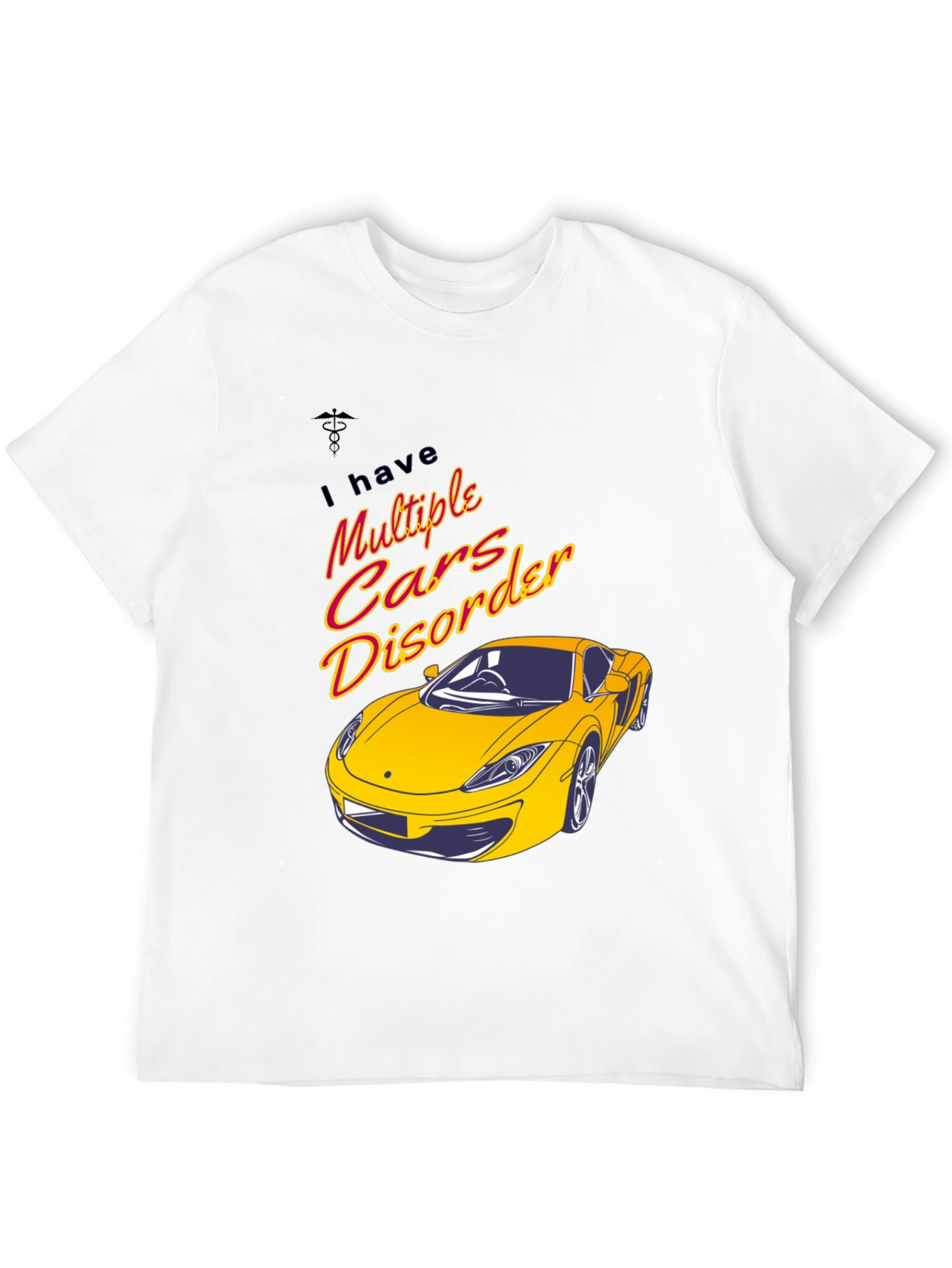 Multiple Cars Disorder Black Graphic T-Shirt