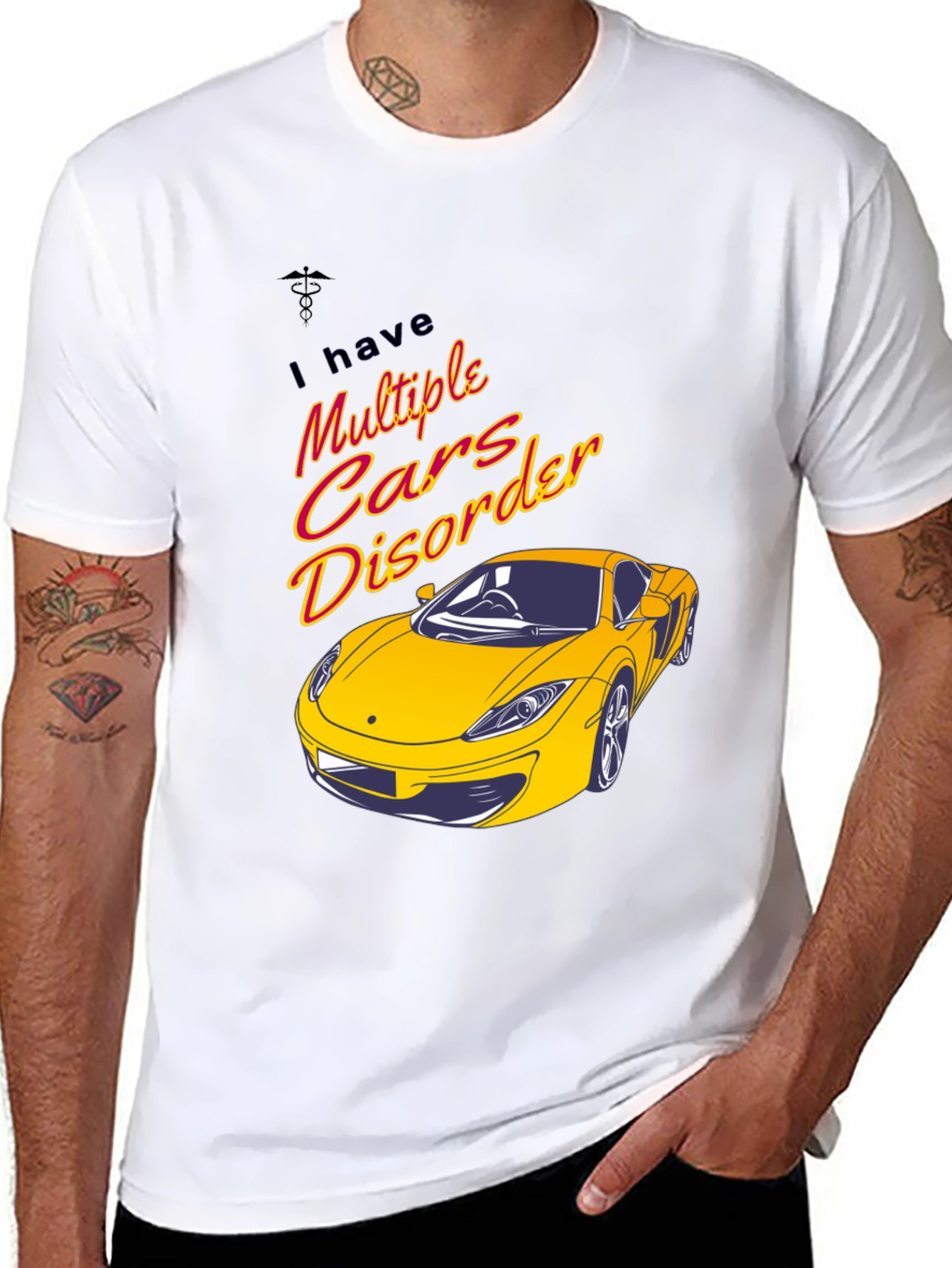 Multiple Cars Disorder Black Graphic T-Shirt