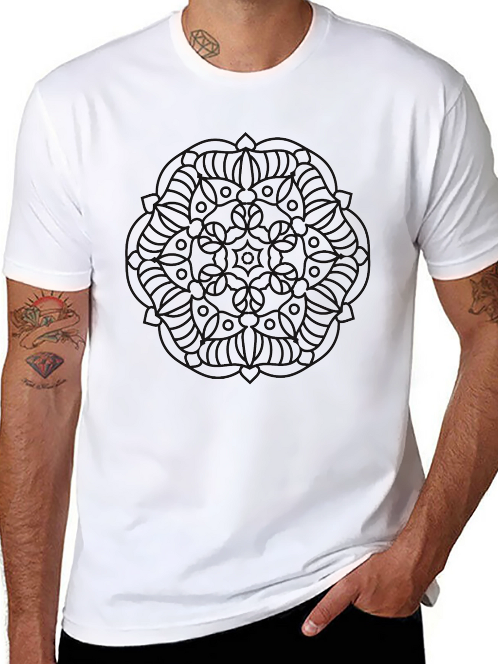 Stylish Black Graphic Tee - Mens Casual Wear