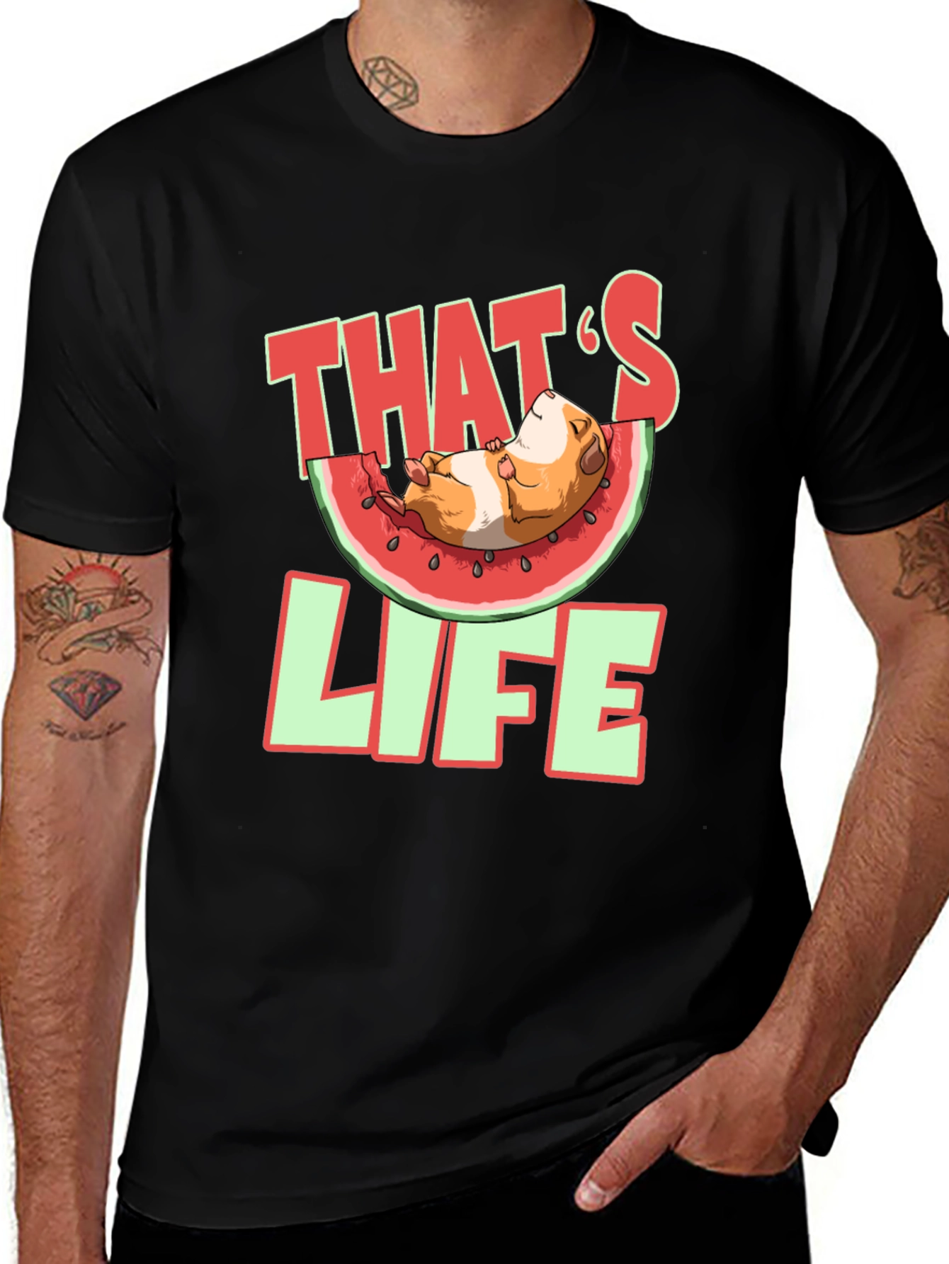 Thats Life Guinea Pig Watermelon T-Shirt