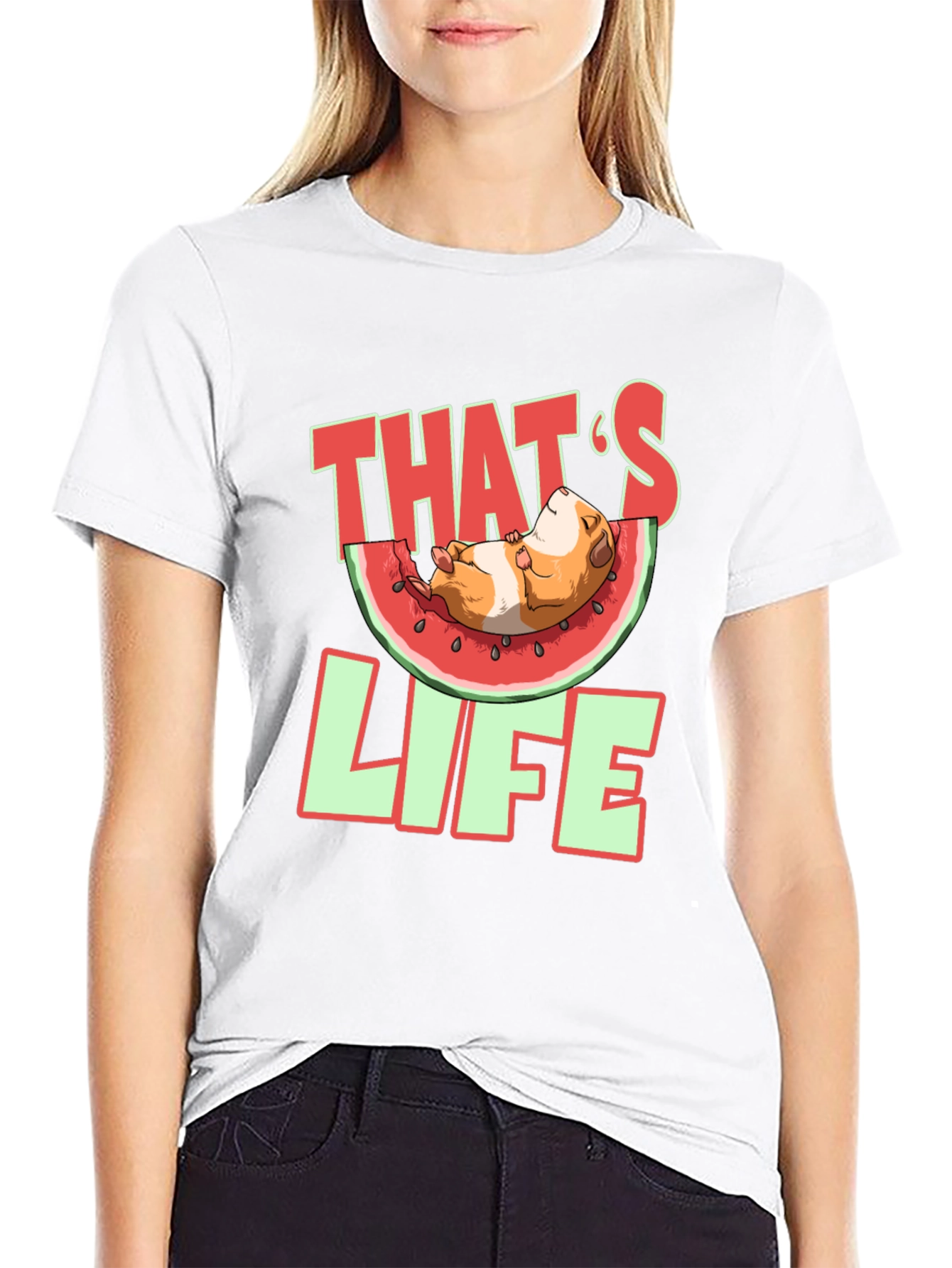 Thats Life Guinea Pig Watermelon T-Shirt