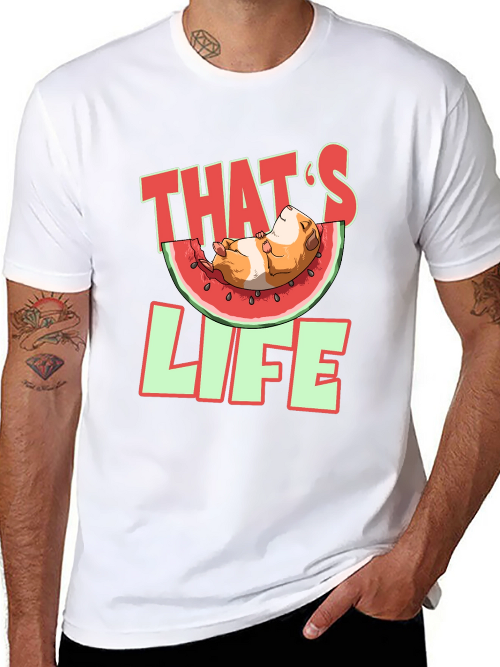 Thats Life Guinea Pig Watermelon T-Shirt