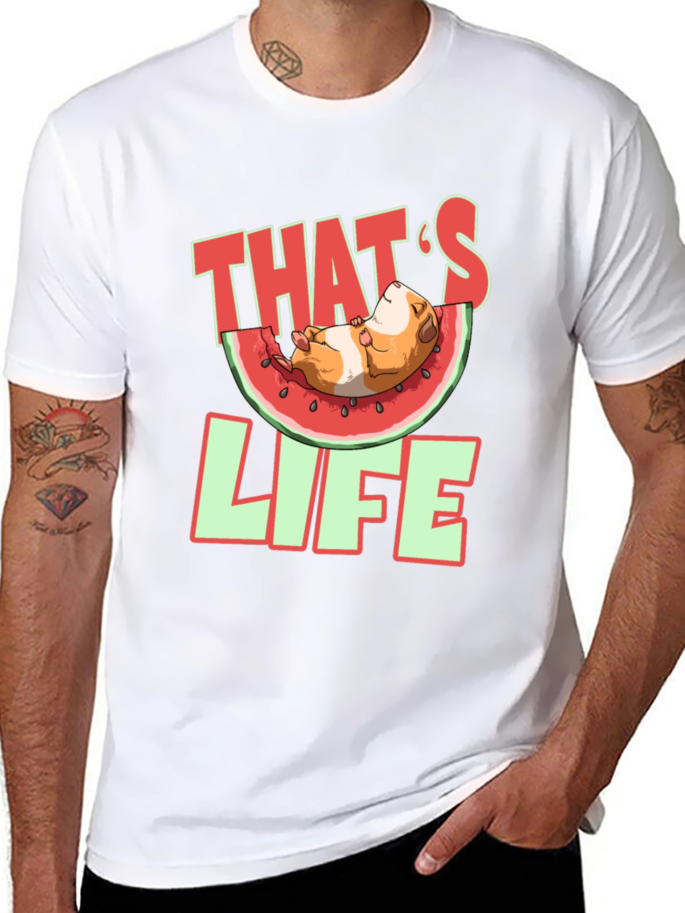 Thats Life Guinea Pig Watermelon T-Shirt
