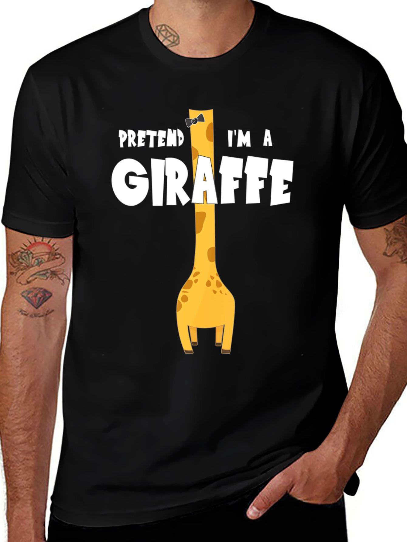 Pretend Im a Giraffe - Novelty Graphic T-Shirt