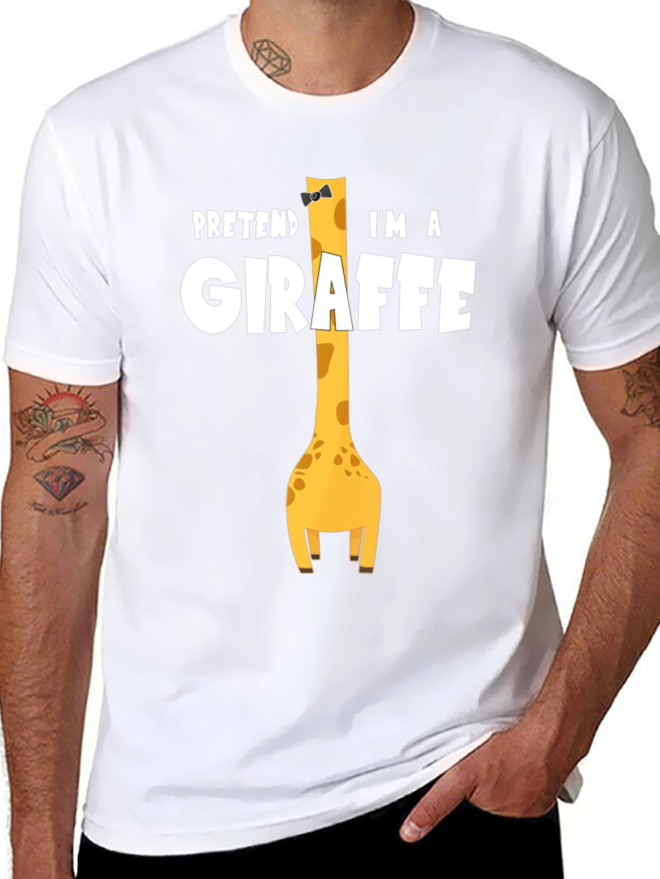 Pretend Im a Giraffe - Novelty Graphic T-Shirt