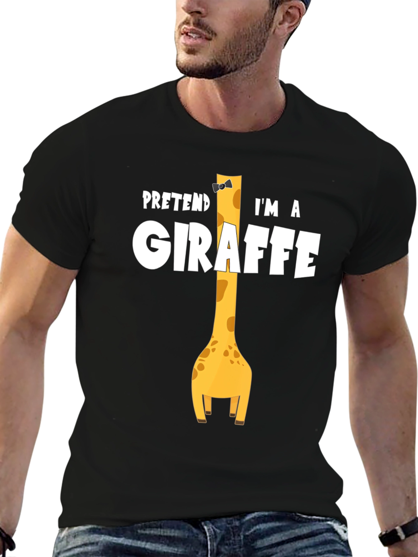 Pretend Im a Giraffe - Novelty Graphic T-Shirt