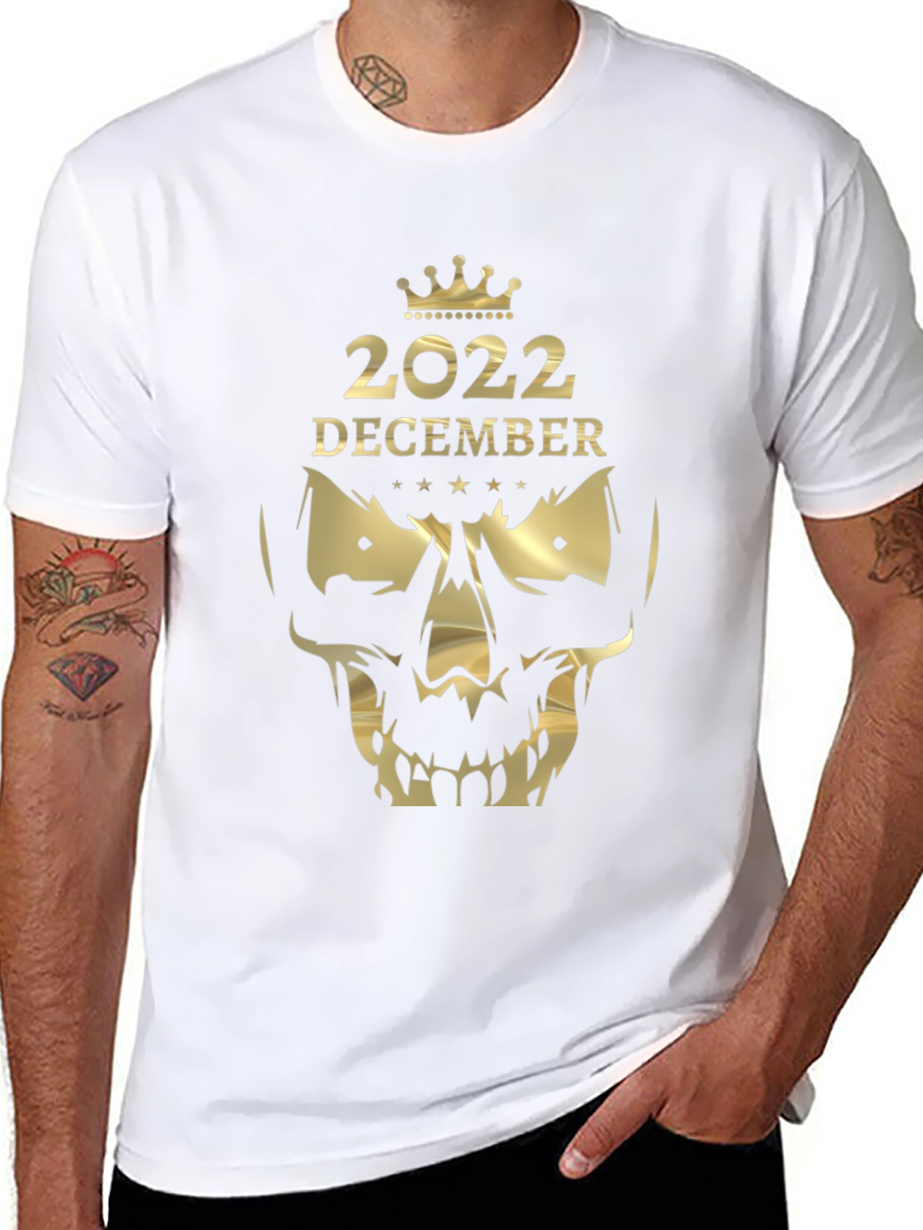 December 2022 Skull Graphic T-Shirt