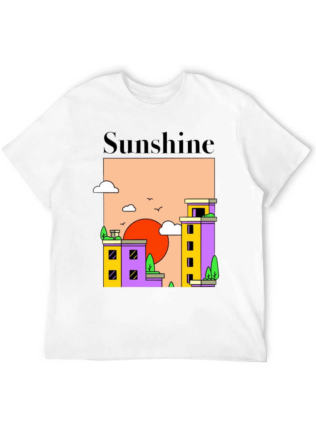 Sunshine Cityscape Graphic T-Shirt