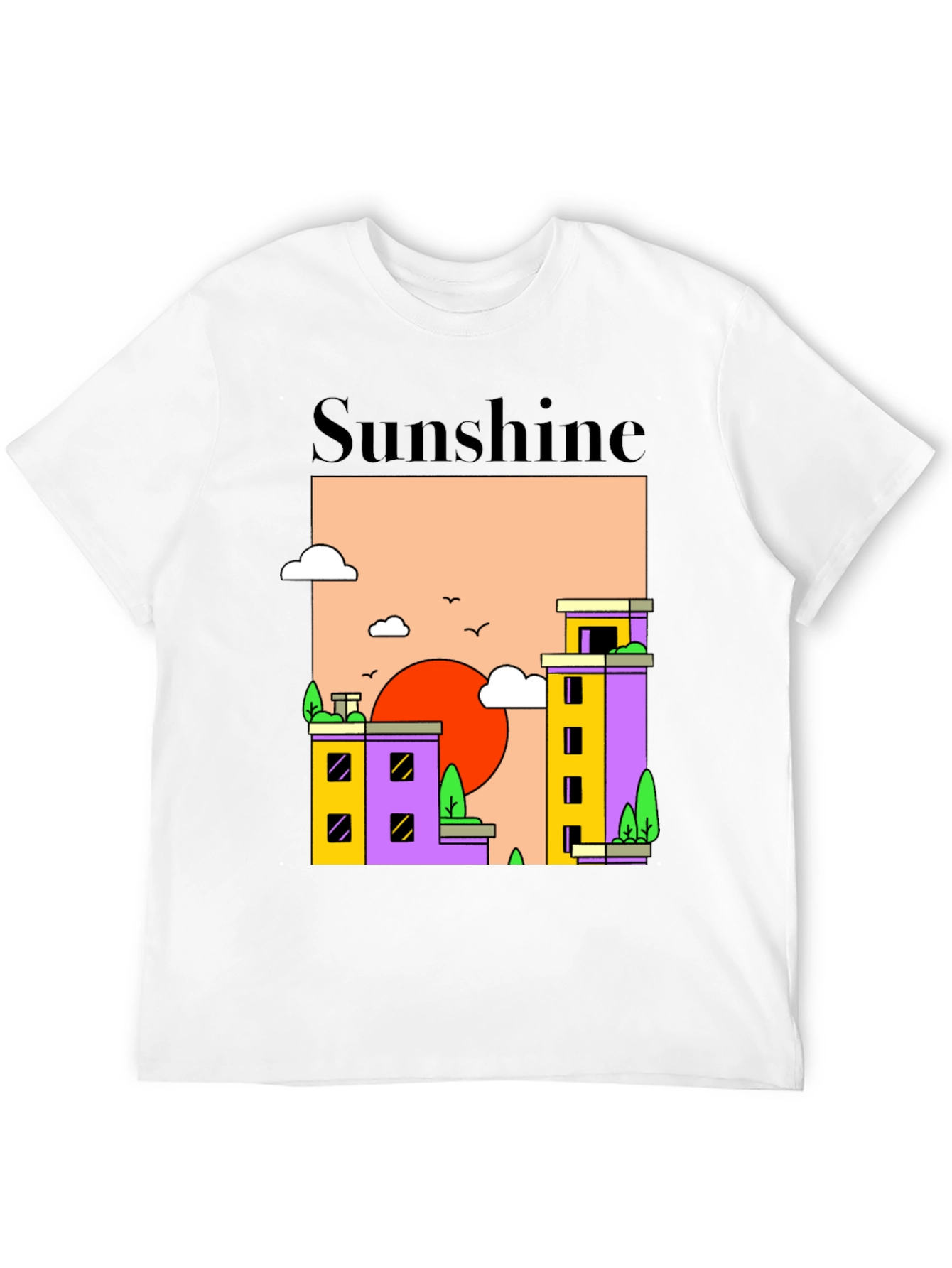 Sunshine Cityscape Graphic T-Shirt