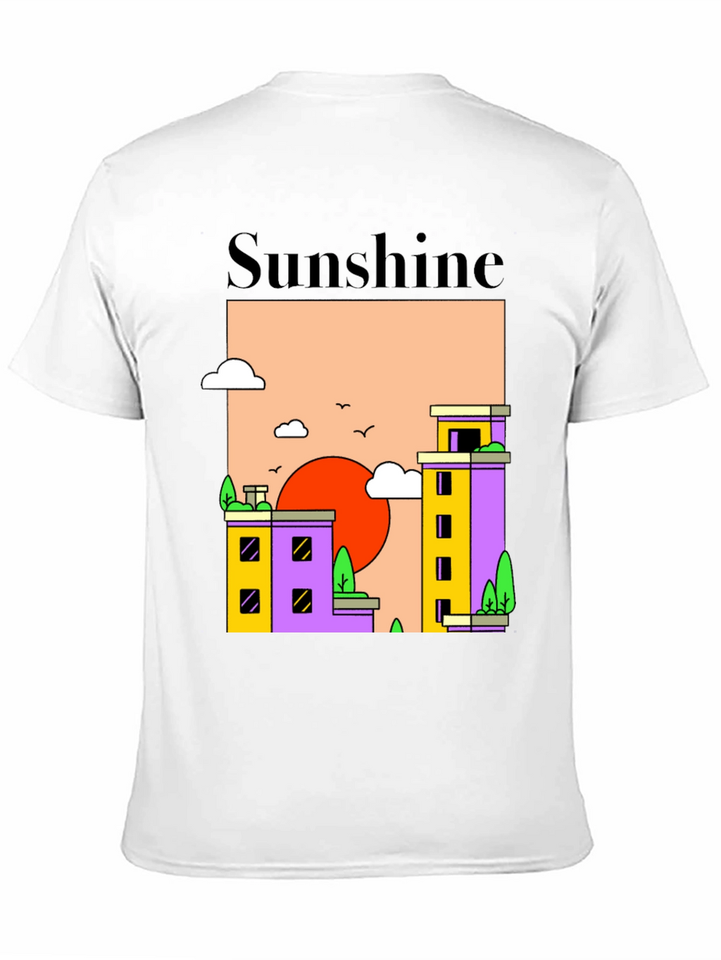 Sunshine Cityscape Graphic T-Shirt