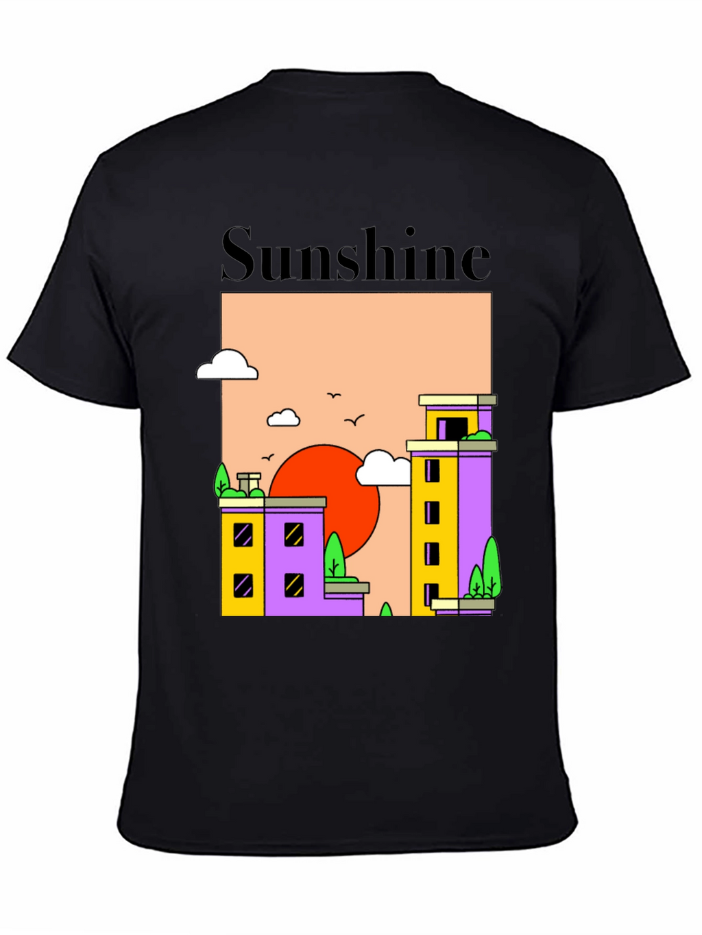 Sunshine Cityscape Graphic T-Shirt