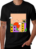 Sunshine Cityscape Graphic T-Shirt