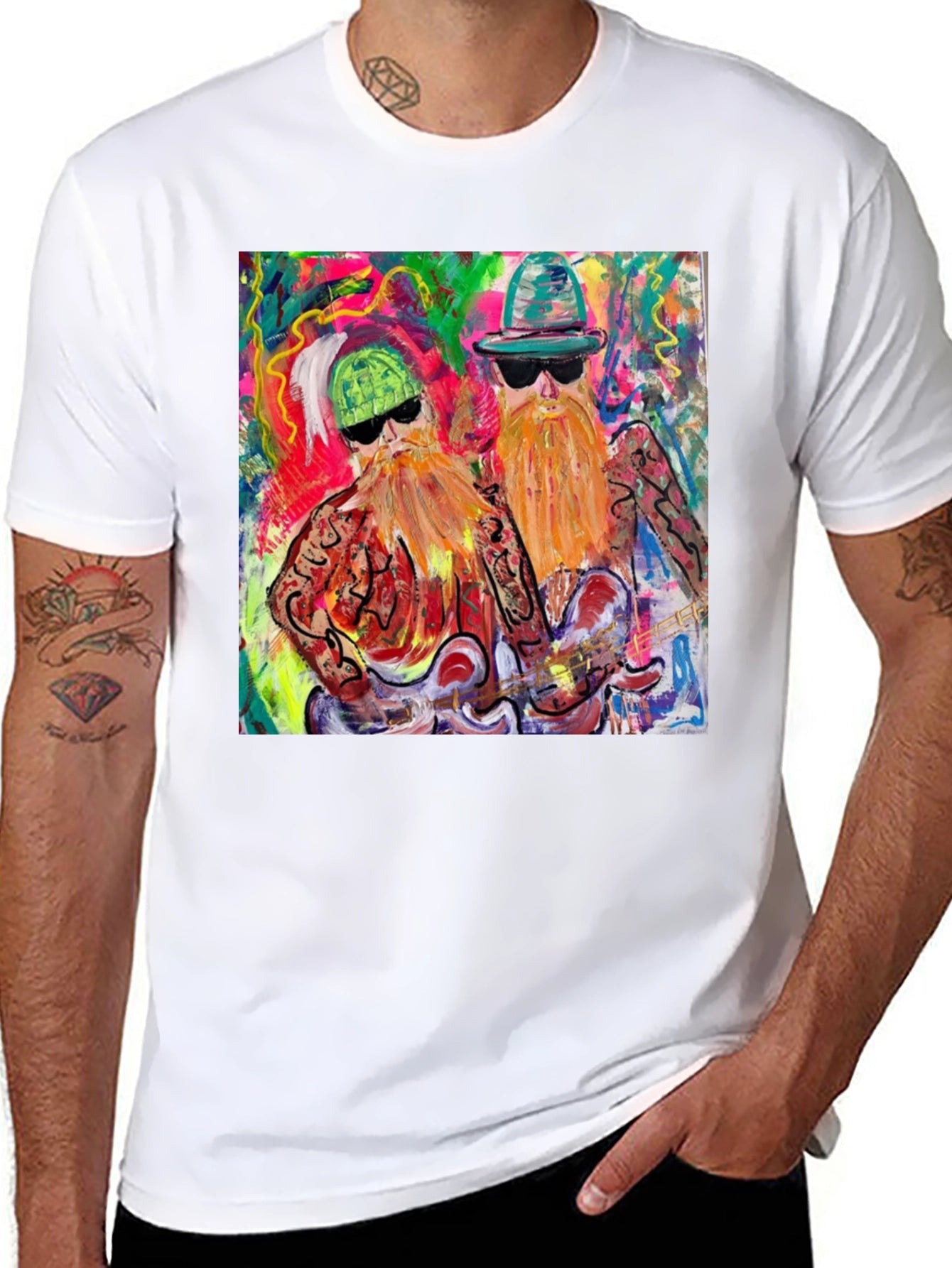 ZZ Top Art Graphic Black T-Shirt
